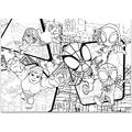LISCIANI Puzzle de colorat maxi - Paienjenelul Marvel si prietenii lui uimitori (4 x 48 de piese)