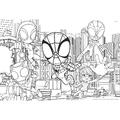 LISCIANI Puzzle de colorat maxi - Paienjenelul Marvel si prietenii lui uimitori (2 x 24 de piese)