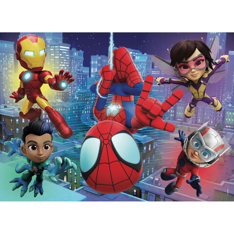LISCIANI Puzzle de colorat - Paienjenelul Marvel si prietenii lui uimitori (48 de piese)
