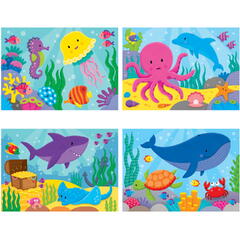 Set 4 puzzle-uri  - Oceanul vesel (2,3,4,5 piese)
