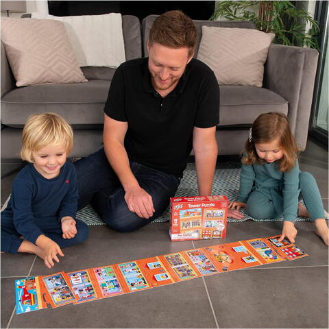 Galt Puzzle vertical - Statia de pompieri (12 piese)