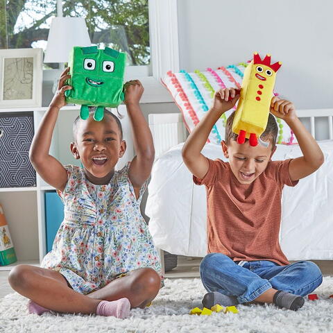 Hand2Mind Set mascote din plus Numberblocks - Trei & Patru