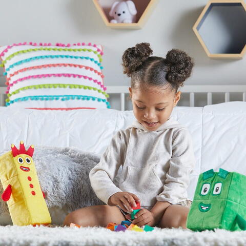 Hand2Mind Set mascote din plus Numberblocks - Trei & Patru