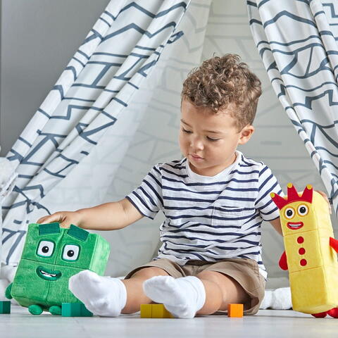 Hand2Mind Set mascote din plus Numberblocks - Trei & Patru