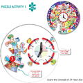 Chalk and Chuckles Puzzle - Invatam ceasul cu ursuletul