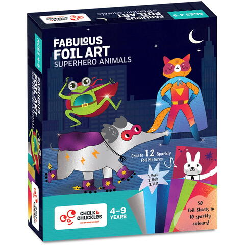 Chalk and Chuckles Arta cu folii de transfer - Supereroi
