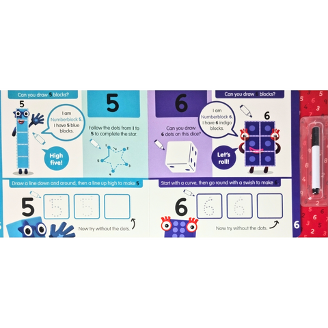 Carticica Scriu si sterg Numberblocks 1-10