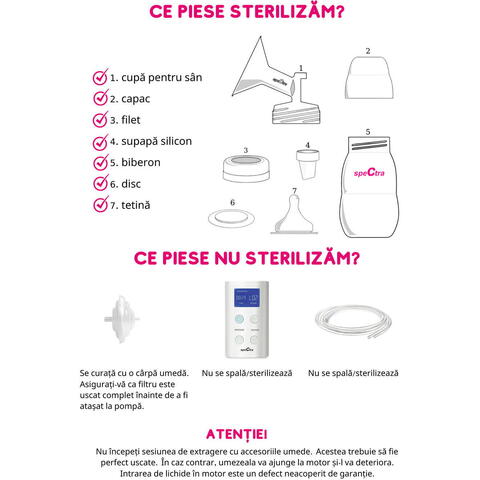 SPECTRA Kit premium 16 mm (biberon+accesorii) - RESIGILAT