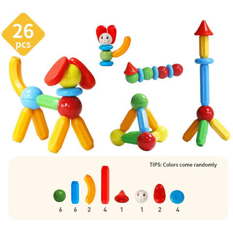 MAGPLAYER Set de constructie magnetic - STICK (26 piese)