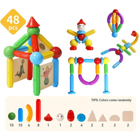 MAGPLAYER Set de constructie magnetic - STICK (48 piese)