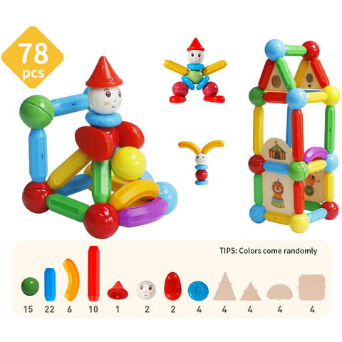 MAGPLAYER Set de constructie magnetic - STICK (78 piese)
