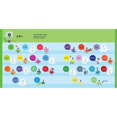 Carticica cu activitati Alphablocks - Lipesc, ma joc & invat