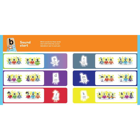 Carticica cu activitati Alphablocks - Lipesc, ma joc & invat