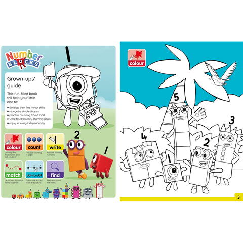 Carte cu activitati Numberblocks - Colorez & ma distrez