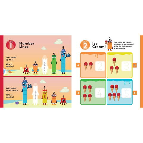 Carticica cu abtibilduri Numberblocks - Summer Fun