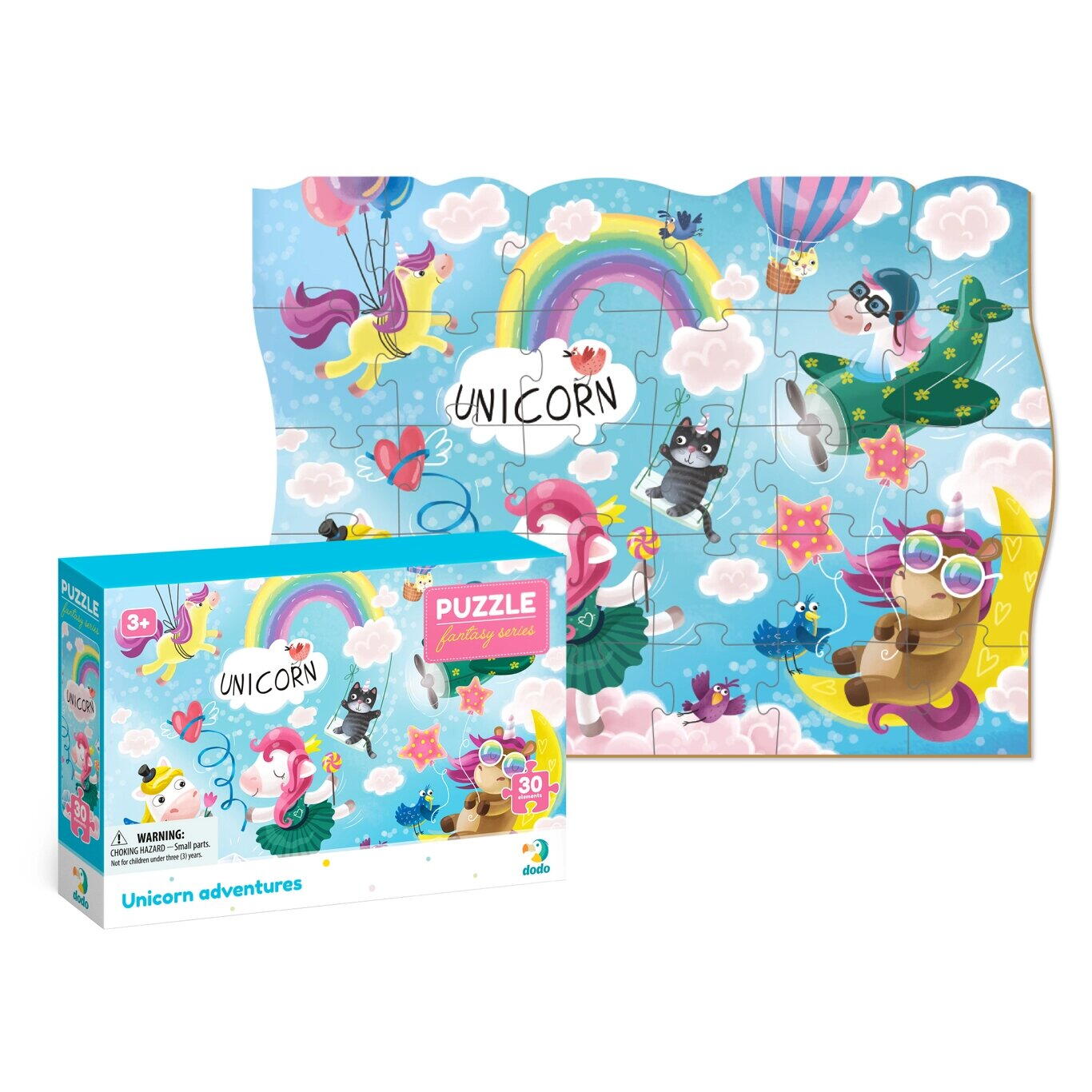 JOCURI - Puzzle - Aventurile magice ale unicornilor (30 piese)