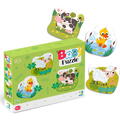 Dodo Puzzle 3 in 1  - Animalutele de la ferma (2,3,4 piese)