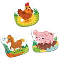 Dodo Puzzle 3 in 1 - O zi la ferma (2,3,4 piese)