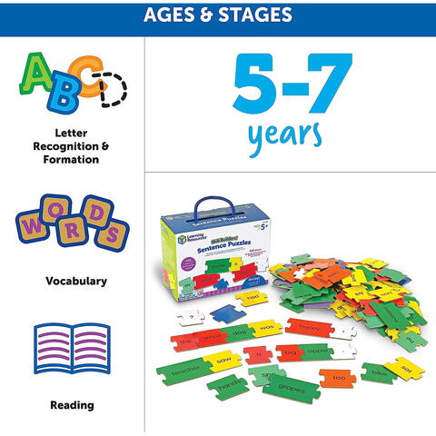 Learning Resources Set activitati educative - Puzzle cu propozitii (lb.engleza)