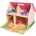 BIGJIGS Toys Casuta din lemn pentru papusi - Flowers - RESIGILAT
