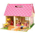 BIGJIGS Toys Casuta din lemn pentru papusi - Flowers - RESIGILAT