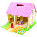 BIGJIGS Toys Casuta din lemn pentru papusi - Flowers - RESIGILAT