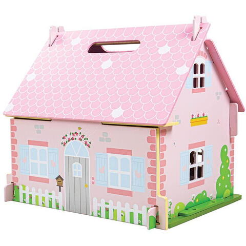 BIGJIGS Toys Casuta din lemn pentru papusi - Flowers - RESIGILAT