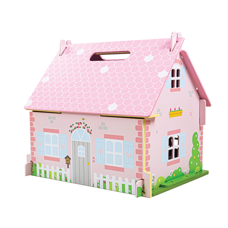 BIGJIGS Toys Casuta din lemn pentru papusi - Flowers - RESIGILAT