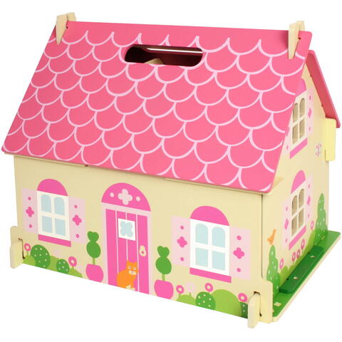 BIGJIGS Toys Casuta din lemn pentru papusi - Flowers - RESIGILAT