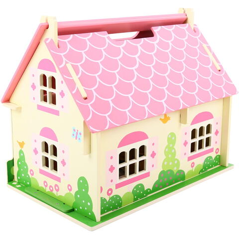 BIGJIGS Toys Casuta din lemn pentru papusi - Flowers - RESIGILAT