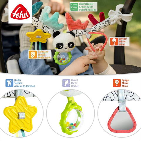 Fehn Jucarie carucior Dobabydoo - Ursulet panda