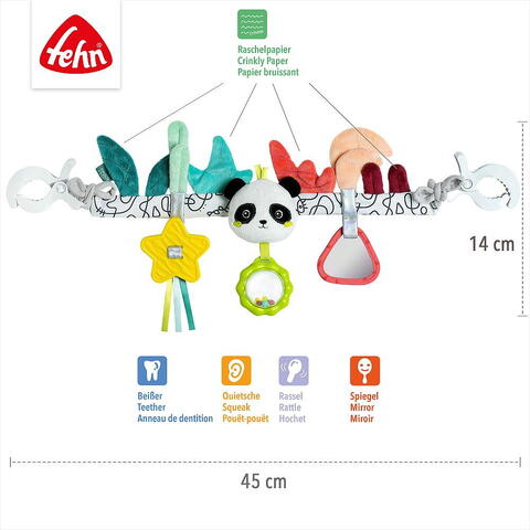 Fehn Jucarie carucior Dobabydoo - Ursulet panda
