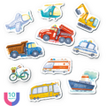 Dodo Set magnetic - Invat mijloacele de transport in lb. engleza