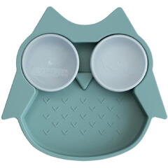 TIDY TOT Farfurie diversificare din silicon - Bufnita