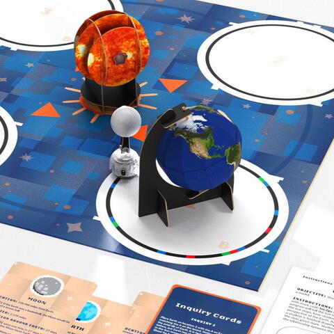 Ozobot Extensie STEAM  - OzoGoes & Soarele, Pamantul si Luna