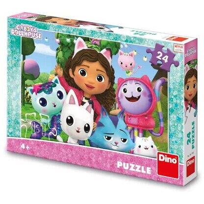 Dino Puzzle - Casa de papusi a lui Gabby (24 piese)