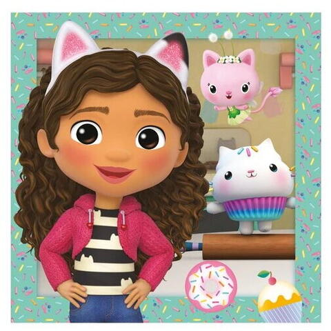 Dino Puzzle 3 in 1 - Gabby si prietenii ( 3 x 55 piese)