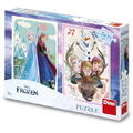 Dino Puzzle 2 in 1 - Anna si Elsa (2 x 77 piese)