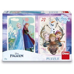 Puzzle 2 in 1 - Anna si Elsa (2 x 77 piese)