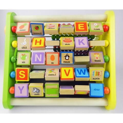 BIGJIGS Toys Centru de activitati - litere si imagini in romana - RESIGILAT