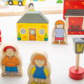 BIGJIGS Toys Circuit auto si feroviar (91 piese) - RESIGILAT
