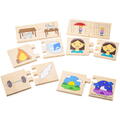 BIGJIGS Toys Puzzle din lemn - Notiuni opuse