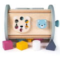 BIGJIGS Toys Cilindru din lemn cu activitati (pastel)