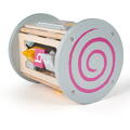BIGJIGS Toys Cilindru din lemn cu activitati (pastel)