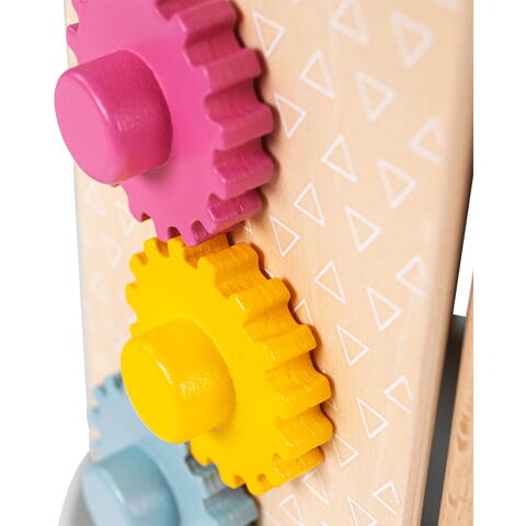 BIGJIGS Toys Cilindru din lemn cu activitati (pastel)