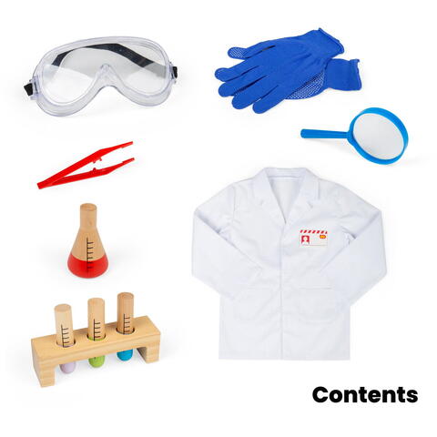 BIGJIGS Toys Set costum si accesorii de laborator pentru copii