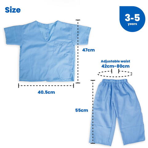 BIGJIGS Toys Set costum si accesorii doctor pentru copii