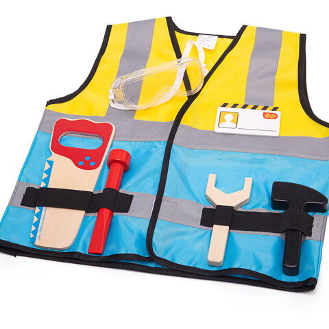 BIGJIGS Toys Set costum si accesorii constructor pentru copii