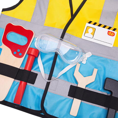 BIGJIGS Toys Set costum si accesorii constructor pentru copii