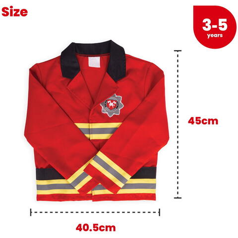 BIGJIGS Toys Set costum si accesorii pompier pentru copii